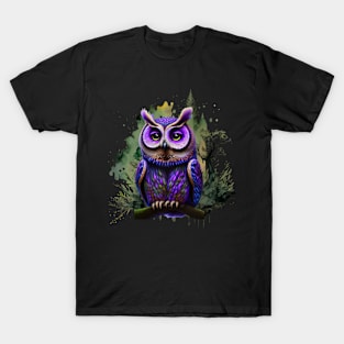 Owl In Forest T-Shirt